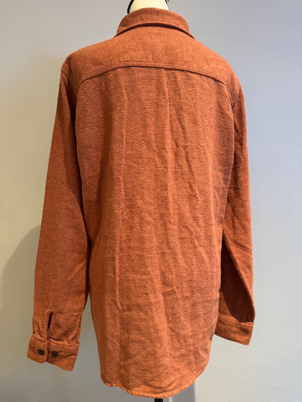 Brixton Rust Orange Button-Front Shacket with Chest Pockets - Picture 11 of 14